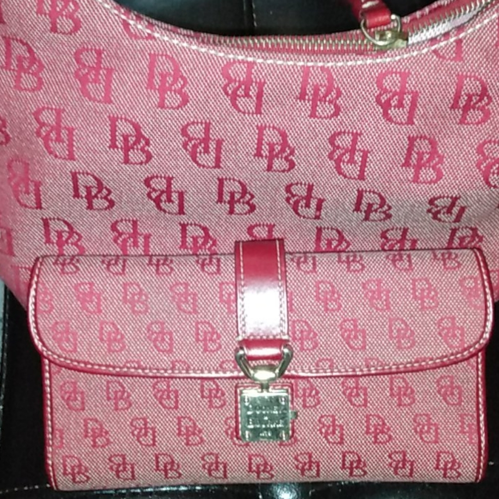 Dooney & Bourke red wallet and hand bag